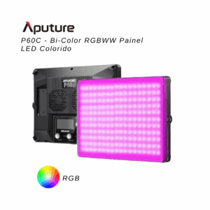 AMARAN P60 - KIT COM 3 - BI-COLOR RGBWW PAINEL LED COLORIDO