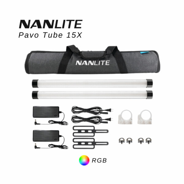 NANLITE PAVOTUBE 15x 60cm  RGBWW 2-LIGHT KIT