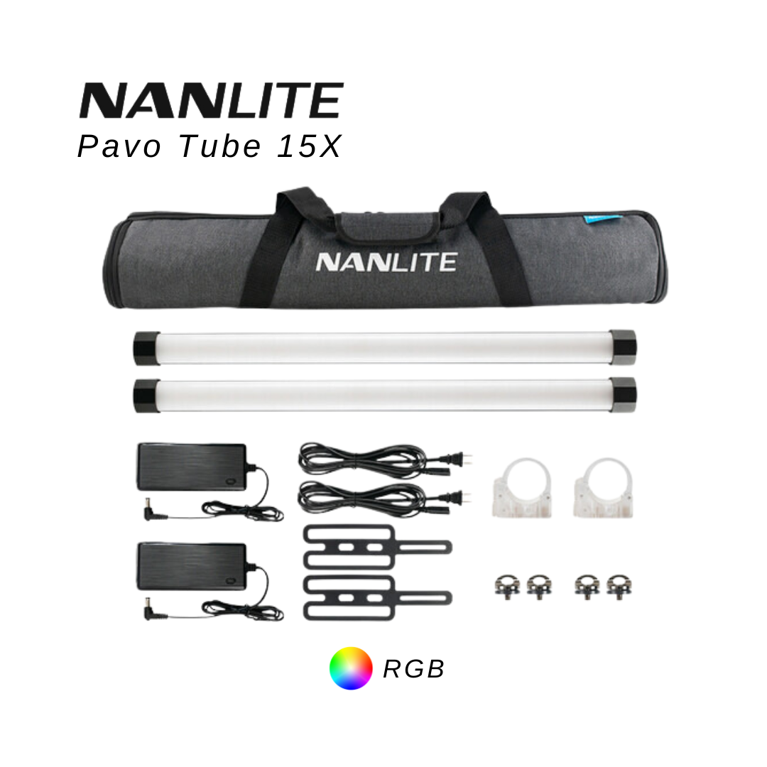 NANLITE PAVOTUBE 15x 60cm  RGBWW 2-LIGHT KIT
